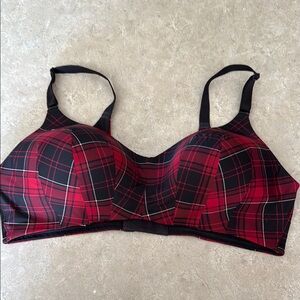 Plaid Red and Black Women's Bra new without tags torrid size 38D